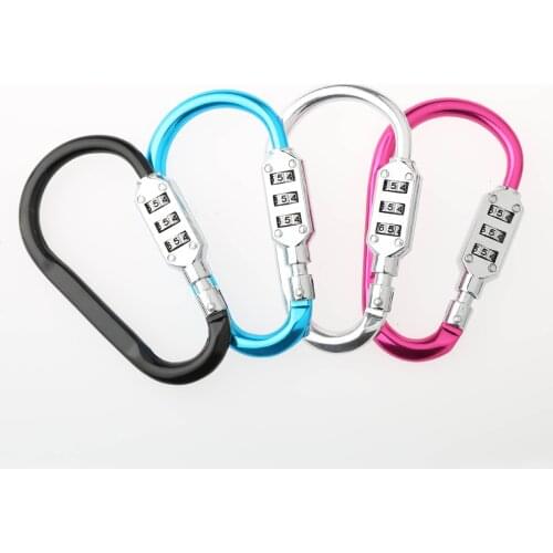 Manufacturer direct selling code lock climbing backpack hanging multifunctional aluminum alloy climbing suitcase hanging buckle