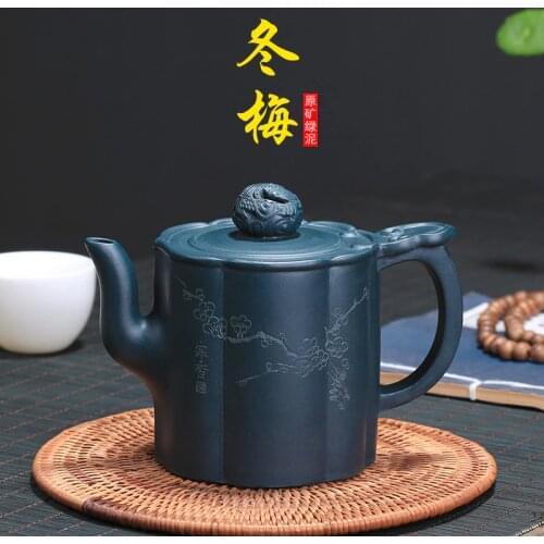 Ore purple clay wholesale manufacturers as DongMei pot carved painting wholesale tea custom undertakes the teapot