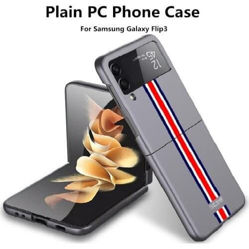 Season Plain PC Phone Cases For Samsung Galaxy Flip 3 5G Cover Anti-knock Protector Flip Cases Shockproof Shell Men And Women