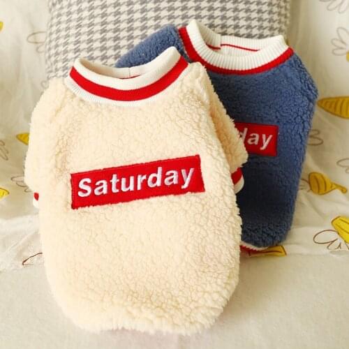 Saturday Fleece Comfort Custom Dog Shirt Cram Gray Blue XS XL French Bulldog Terrier Coat Pet Apparel Drop Shipping Accessories