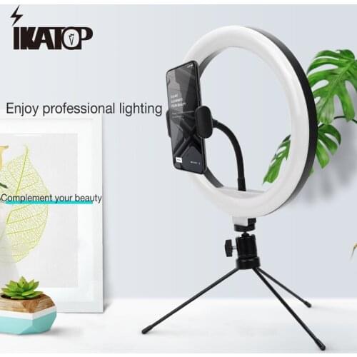 10 Inch Led Fill Light Desktop Portable Selfie Ring Smooth Arc Tripod Live Beauty Fill Light Led Lamp for Taking Photos