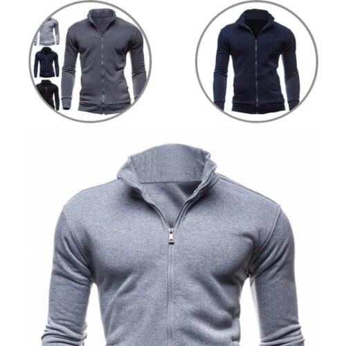 Warm Fabulous Zipper Cardigan Male Coat Loose Hoodie Cardigan for Daily Wear