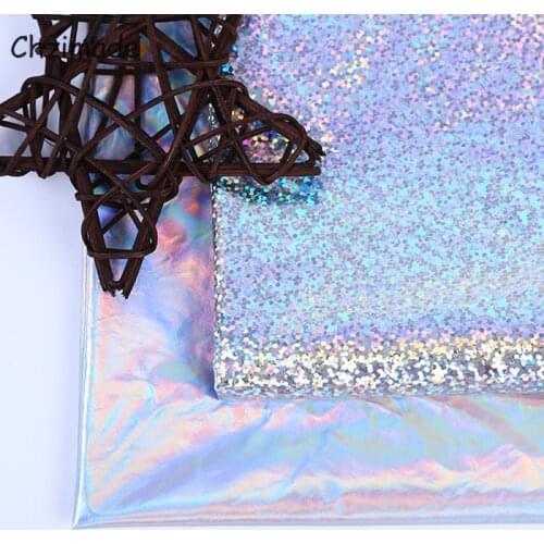 Chzimade 1Yard Chunky Glitter Patchwork Sewing Fabric For DIY Bag Shoes Clothes Making Bows Material Handmade Fabric