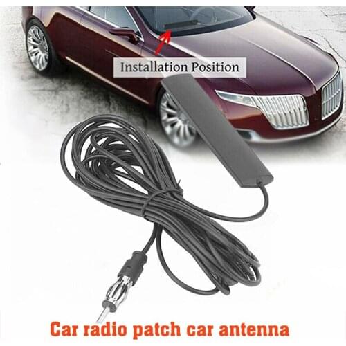Universal Car Radio Antenna Patch FM AM Receiving Car Interior Hidden Windshield Paste Mounting Antenna Signal Amp Amplifier