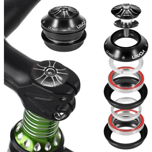 LIXADA 44-44mm Bike Headset CNC High Precision Machining Aluminum Alloy Bike Headset Heavy Duty Headset Top Bearings
