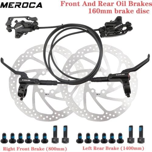 MEROCA bicycle oil brake oil hydraulic disc brake bilateral brake mountain bike universal brake oil disc brake kit bicycle parts