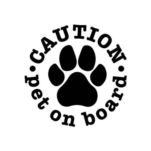 Personality CAUTION PET ON BOARD Animals Dog Vinyl Car Sticker Decal Black Silver Good Quality Waterproof Sun Protection Anti-UV