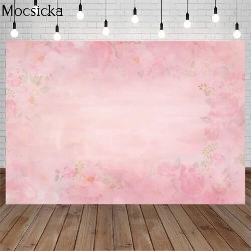 Vinyl Photography Background Romantic Floral Light Pink Flower Children Fotografia Backgrounds for Photo Studio G-178