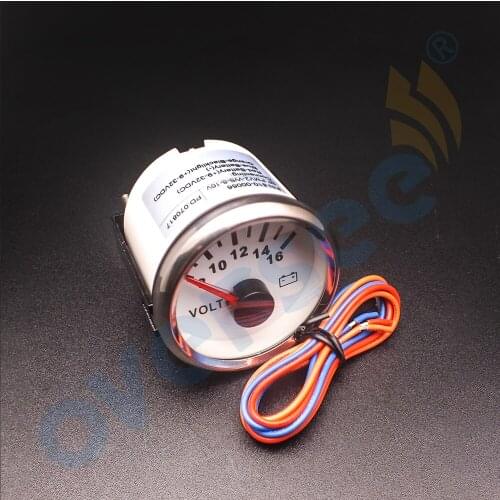 Inboard Outboard Universal Volt Voltage Gauge Meter 810-00056 For Marine Boat Speed Boat Water Proof
