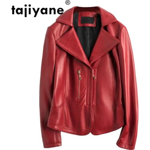 Jacket Leather Womens Women Clothes Sheepskin Coat Female Spring Autumn Coats and Jackets Woman Motos D1365Q01 WPY563