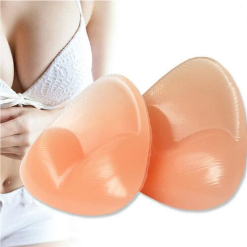 1 Pair Silicone Triangle Bikini Swimsuit Bra Insert Pads Push Up Breast Enhancer Underwear Removeable Invisable Women Bra Pads