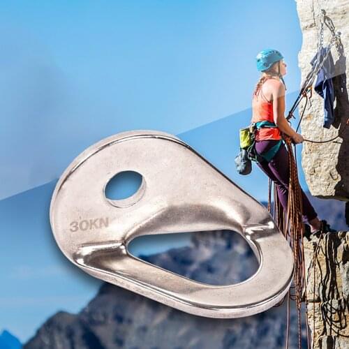 Rock Hanger 1PC Stainless Steel Protection Accessory Climbing Equipment Mountaineering 30KN Anchor Plate Bolt Hanger