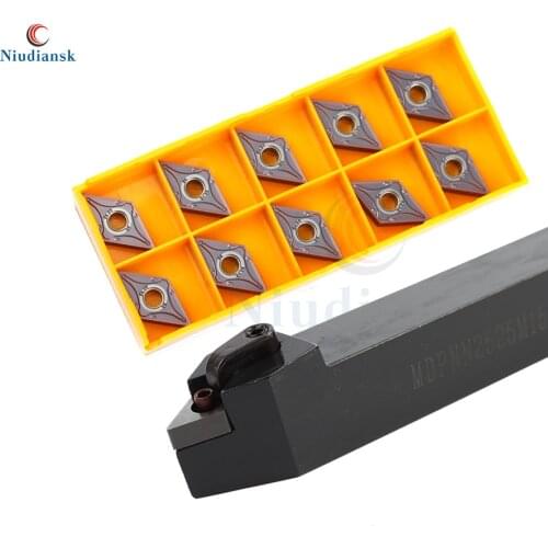 1pc MDPNN2020K15 External Turning Straight Tool Holder MDPNN2525M15 CNC Lathe Tools + 10pcs DNMG1504 Carbide Inserts Lathe Suit