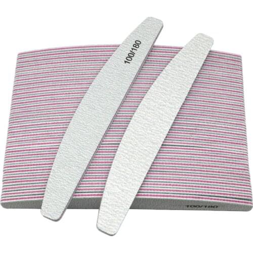 100pcs Sandpaper 100/180 Nail File Buffer Grey Nail Tools For UV Gel Polish manicure Lima a ongle Nail Polishing nagelvij