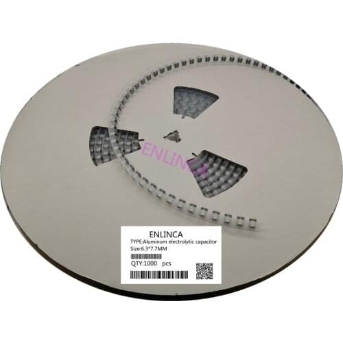 1000pcs 6.3V 16V 35V 50V 47uF 100uF 220uF 330uF 470uF 6.3*7.7mm SMD Aluminum electrolytic capacitor 470uF 20