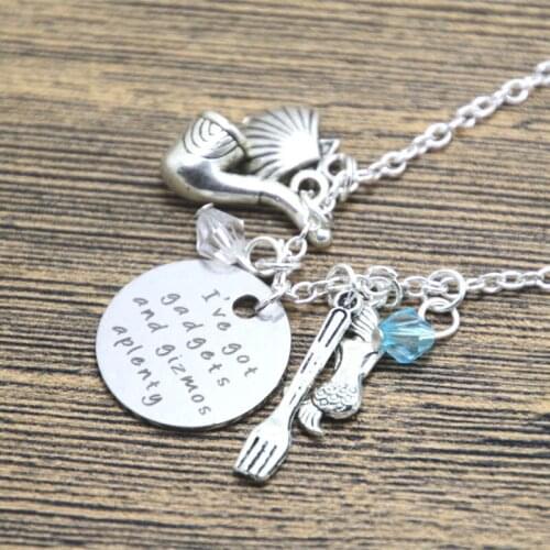 12pcs/lot Ariel Inspired Little Mermaid Necklace I've got gadgets and gizmos aplenty. Little Mermaid jewelry Giftcrystals