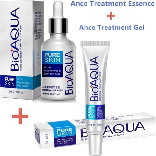 2Pcs Acne Scar Remove Cream & Essence New Spot Cream Gel For Cystic Acne Pimple Clear Skin Blackhead Whitening Melasma Treatment