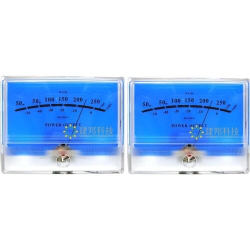 2pcs One Pair DB Level Header Audio power Amplifier VU meter Classic McIntosh figure Lake blue