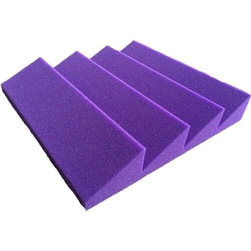 8 PCS Acoustic Recording Studio Foam BRC 0.8 Sound Absorption Purple Wedge Panel Tile