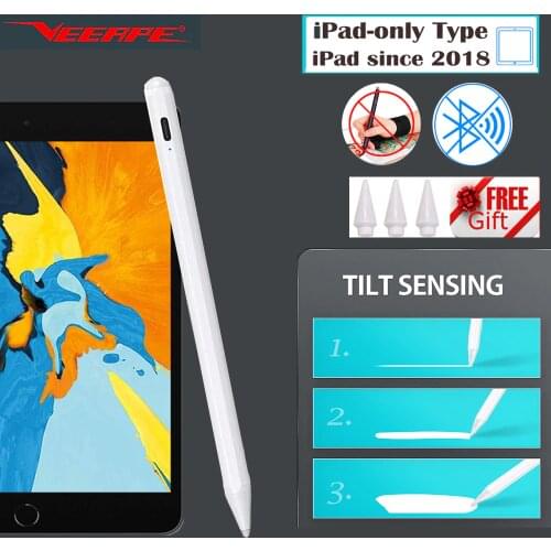 Active Stylus For iPad 8 7 6 ipad pro 3 4 2020 12.9in ipad Air 3 4 2019 mini 5 Palm Reject Stylus Tilt Writing Touch Screen Pen