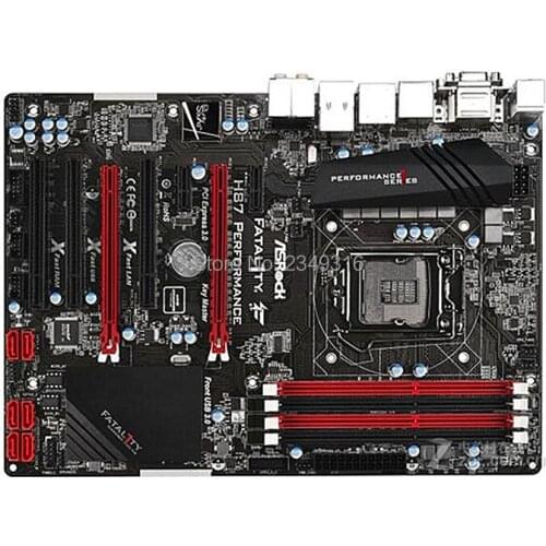 Used original slot LGA1150 H87 motherboard for ASRock Fatal1ty H87 Performance desktop board USB3.0 SATA3 DDR3