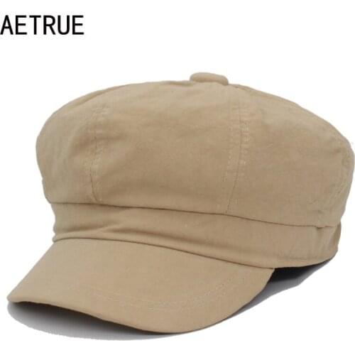 AETRUE Fashion New Women Octagonal Hats Cap Female Hats For Women Girl Blank Boina Flat Berets Winter Newsboy Octagonal Caps Hat