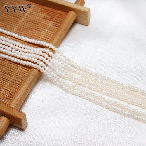 High Quality 100% Cultured Potato Freshwater Pearl Beads natural white 2.5-3mm Approx 0.8mm Sold Per Approx 15 Inch Strand