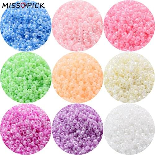 300/600/1500pcs 3mm Candy Cream Color Czech Glass Seed Beads DIY Bracelet Necklace For Jewelry Making Needlework Accessories