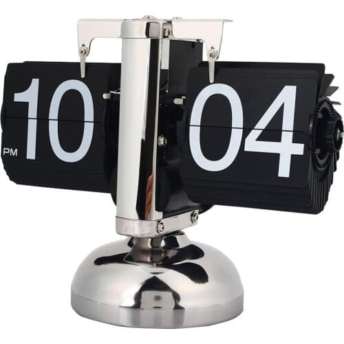 Flip Clock Retro Scale Digital Stand Auto Flip Desk Table Clock Reloj Mesa Despertador Flip Internal Gear Operated Quartz Clock
