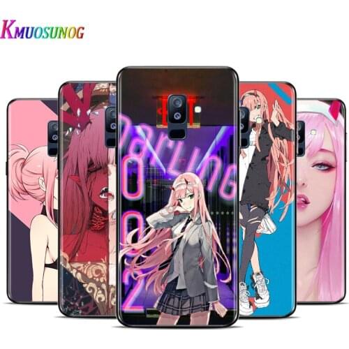 Zero two fanart cute For Samsung Galaxy A3 A5 A6 A7 A8 A9 A6S A8S A9S Star Plus 2016 2017 2018 Black Toft TPU Phone Case