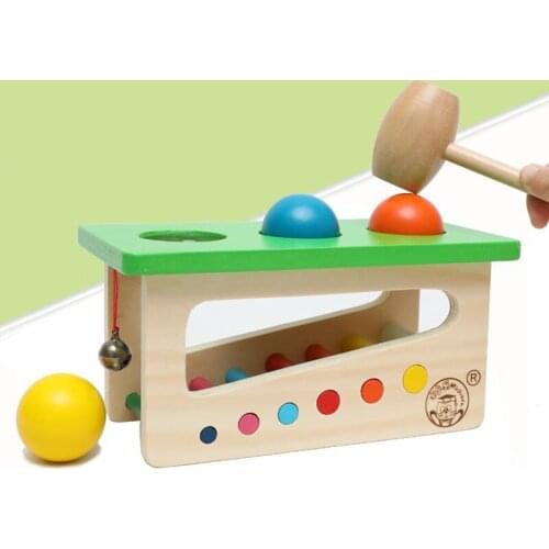 Wooden Sound Knocks Beat Balls Montessori Material Educational Toys For Children Puzzle Music Oyuncak Baby Ping Pong Table