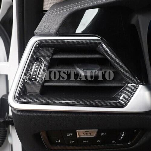 For BMW 3 Series G20 2019-2020 ABS Carbon Interior Side Air Vent Outlet Cover Trim 2pcs Car Accessories Interior Car Decor