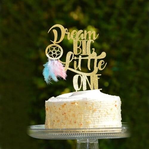 Dream big little one dream catcher cake topper for wedding party decor supplies