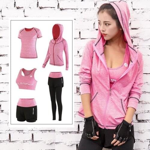 Two Piece Set Women Yoga Yoga Clothes Womens Spring Summer High Running Fashion Red Sports Conjuntos De Mujer Ensemble Femme