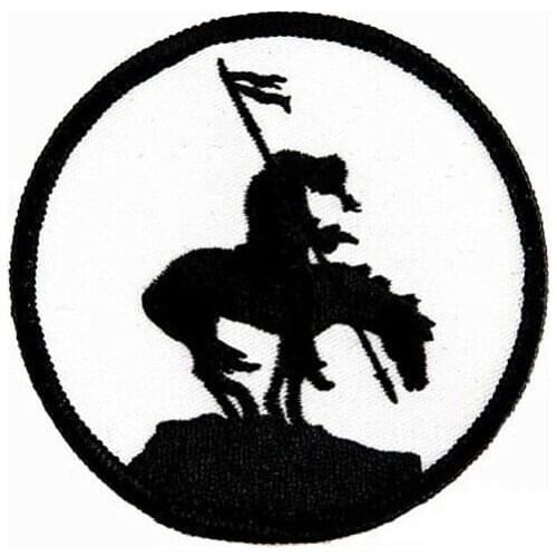 Hot! END OF THE TRAIL iron-on embroidered PATCH HORSE SYMBOL biker emblem applique (Size is about 6 cm )