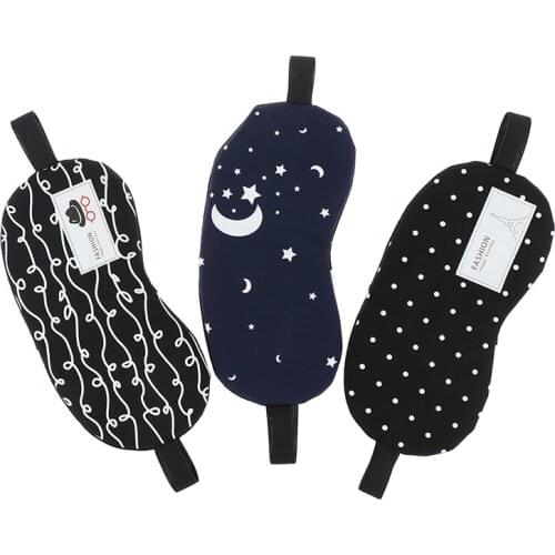 1PCS Sleeping Eye Mask Cotton Soft Sleep Aid Travel Rest Eye Shade Cover Blindfold Unisex Women Men