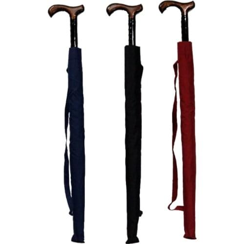 Multifunctional non-slip elderly cane sunny umbrella outdoor sunshade straight handle umbrella printable logo