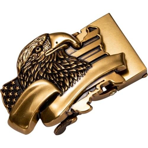 Fashion Mens Belt Head Belt Buckle Business Alloy Automatic Belt Buckle For Width 3.5CM Men Belt Only Ratchet Buckle DiBanGu