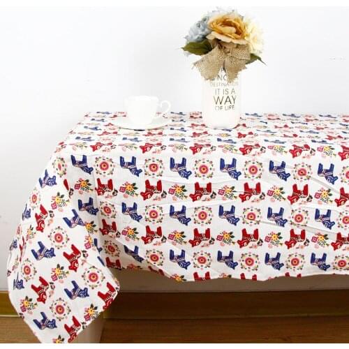 Fashion Korean style TableCloth Cartoon Print High Quality Personalize Table Decorative Elegant Table Cloth Linen Table Cover