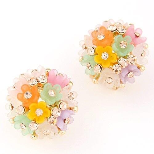 New Stud Earrings for Women Brincos Grande Pendientes Mujer 2016 boucle d'oreille Jewelry Women Fashion Flower Earrings Bijoux