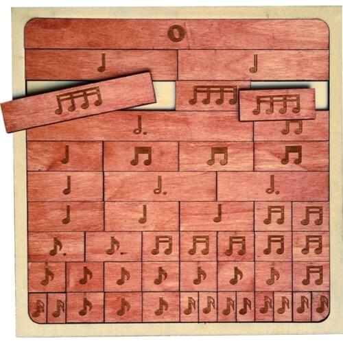 Musical Wooden Puzzle Toys Art Note Jigsaw Tangram Cognitive Games Montessori Educational Learning Tool Wooden Toy For Children