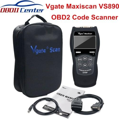 Original Vgate VS890 OBD2 Code Reader Scanner Maxiscan VS-890 Auto Diagnostic Scanner Tool For OBD2 OBDII Protocols 12V Cars