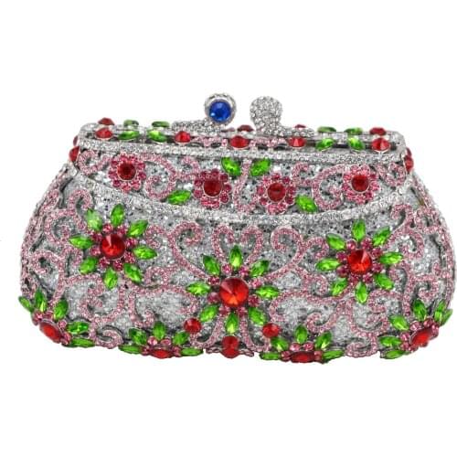 Dazzling Eye Shape Evening Clutch Bags with Crystal Diamond Rhinestones for Ladies Stylish Golden Crystal Evening Bag 88391