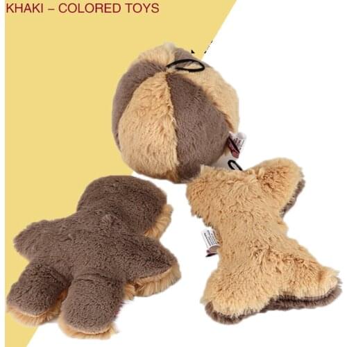 Plush Dog Puppies Chew Toys Throwing Bite Interactive Training Sound Sex Animal Toys For Little Small Medium Pet Accessories