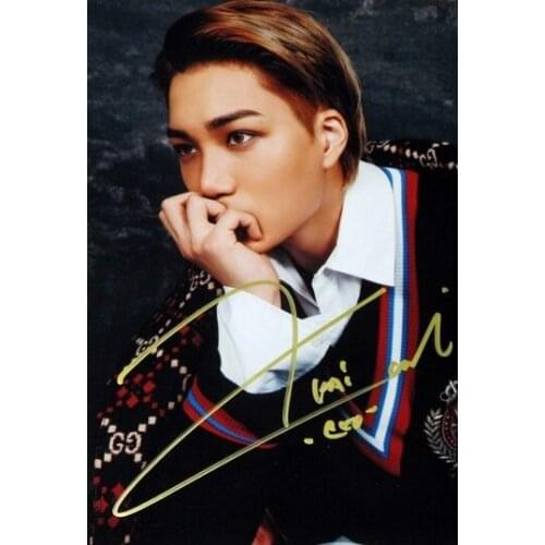 Signed EXO KAI autographed photo TDON`T MESS UP MY TEMPO 6 versions 4*6 112018
