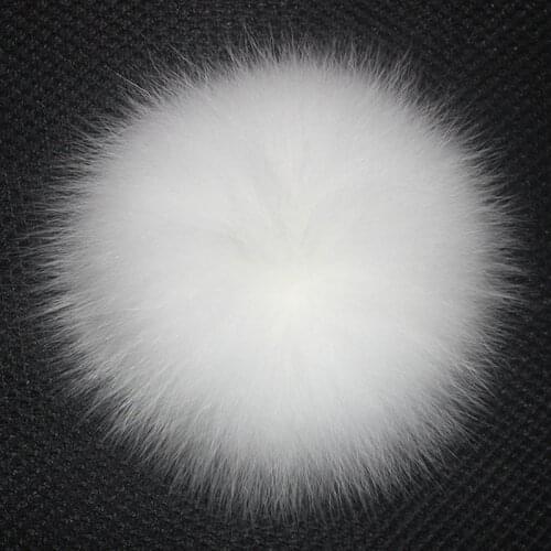 DIY 14-15cm Big Fox Fur Pompoms for Knitted Hat Cap Winter Beanies and Keychain and Scarves Real Fox Fur Pom Poms