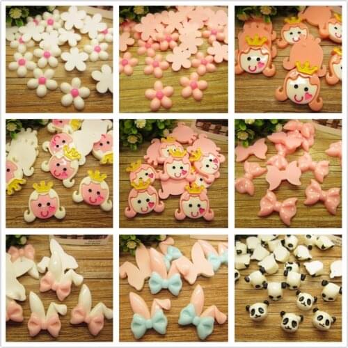 10pcs Cartoon flat back resin buttons , DIY handmade materials , Phone decorations , clothing accessories 1711514