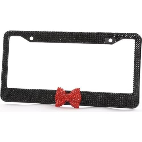 License Plate Frame Bling Rhinestone License Plate Frame Front And Back Panel Frame For Car Number Plate Holder Cover 310*160MM