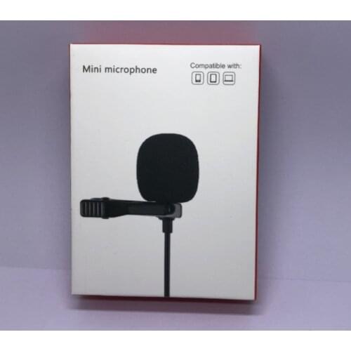 Retail Paper Storage Box Packaging for Mini Portable Clip-on Lapel Lavalier Condenser Wired Microphone