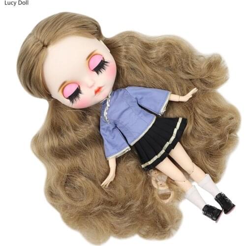 ICY 1/6 Bjd Factory Blythee Doll Customized Doll White Skin Joint Body New Matte Face Carved Lips 30cm BL3227